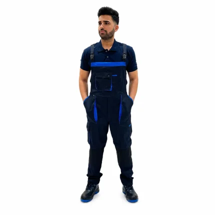 لباس کار دوبنده صدرا سرمه‌ای آبی مردانه مناسب کارگاه، مکانیکی و محیط‌های صنعتی